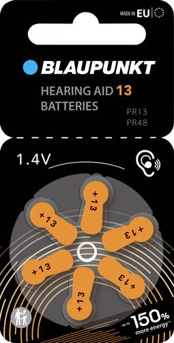 Blaupunkt Hörgerätebatterie PR48-13 6 St. Zink-Luft von Blaupunkt