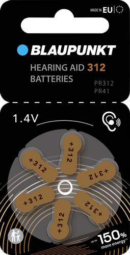 Blaupunkt Knopfzelle PR41-312 6 St. Zink-Luft von Blaupunkt