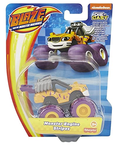 Blaze and The Monster Machines - GWX79 - Metallfahrzeug - Monster Engine Stripes - Druckguss - Neu von Blaze