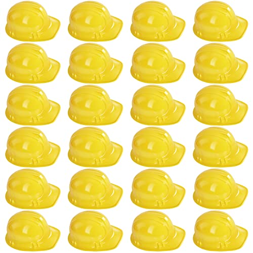 Bauhelm für Kinder,Schutzhelm Kinder Bauparty-Hüte Spielzeug,Bauarbeiterhelm Kinder,Safety Helmet Yellow,Weiche Gelber Bauhelm für Kinder,Bauparty Anziehzubehör (Gelb,24 Stk) von Blcculi