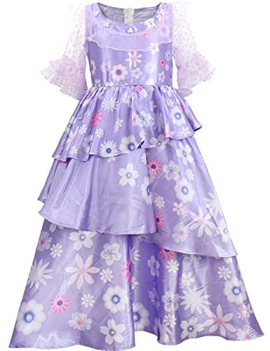 Bleoavre Isabela Kleid Cosplay Kostüm Prinzessin Kleid Halloween Outfits für Frauen (Lila 1, XL) von Bleoavre