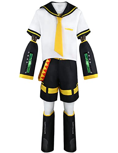 Bleoavre Vocaloid02 Kagamin Rin Cosplay Kagamin Len Kostüm Halloween Uniform Outfit (Herren, M) von Bleoavre