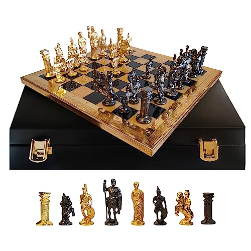 Blessings Decor Metall-Schach-Set (römisch, 35,6 x 35,6 cm) von Blessings Decor