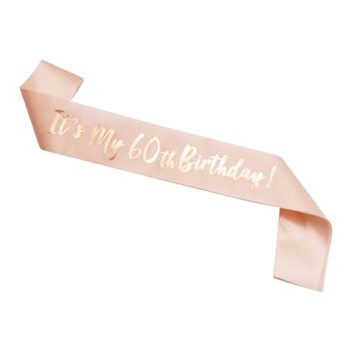 Bliceon Rose Gold 60 Geburtstag Schärpe - Satin It's My 30th Birthday Schärpe für Frauen, Partyzubehör & Dekorationen, Geschenk zum 30. Geburtstag, Einheitsgröße von Bliceon