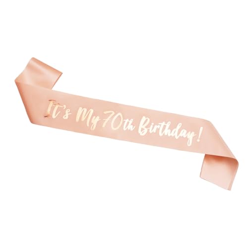 Bliceon Rose Gold 70 Geburtstag Schärpe - Satin It's My 30th Birthday Schärpe für Frauen, Partyzubehör & Dekorationen, Geschenk zum 30. Geburtstag, Einheitsgröße von Bliceon