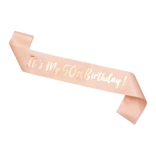 Bliceon Rose Gold Schärpe 50 Geburtstag - Satin It's My 30th Birthday Schärpe für Frauen, Partyzubehör & Dekorationen, Geschenk zum 30. Geburtstag, Einheitsgröße von Bliceon