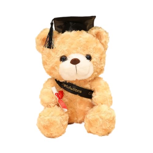 Blisscok Teddybär Graduation Examensbär Abschlussbär Bachelor Geschenk,23 cm Teddy Abschluss Geschenk mit Doktorhut Glücksbringer Abitur für Bachelor Abitur Geschenke Bestandene Prüfung Geschenk von Blisscok