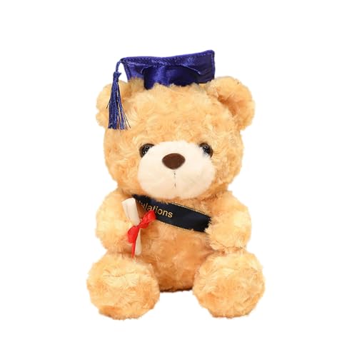 Blisscok Teddybär Graduation Examensbär Abschlussbär Bachelor Geschenk,23 cm Teddy Abschluss Geschenk mit Doktorhut Glücksbringer Abitur für Bachelor Abitur Geschenke Bestandene Prüfung Geschenk von Blisscok