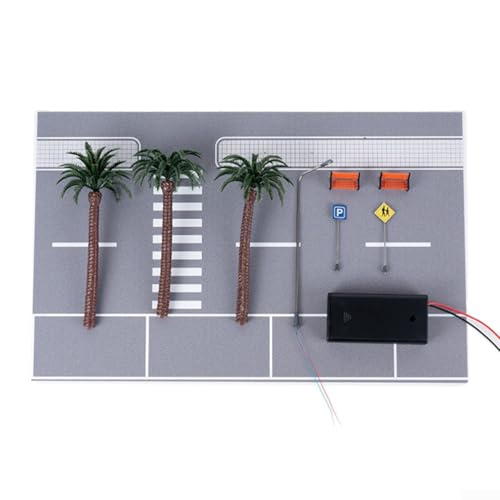 Authentisches City Road Diorama Parkplatz-Modell mit dynamischer LED-Beleuchtung von BlissfulAbode