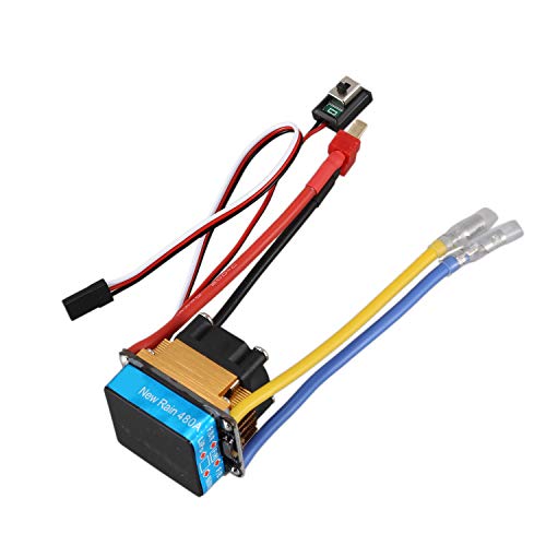 Blmirror 480A GebüRsteter ESC-Einzelmotor mit LüFter Wasserdicht 2-4S 3 5V / 3A BEC für RC-Cars von Blmirror