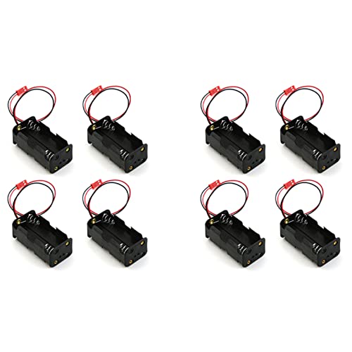 Blmirror 8 Packungen 6V 4XAA Batterie Behälterkoffer Halten Packungen Kasten JST Plug Receiver für Redcat 1/8 1/10 RC Nitro Power Auto Lastwagen von Blmirror