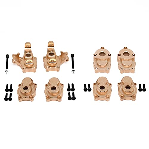 Blmirror 8Pcs Messing Vorne und Hinten PortalantriebsgehäUse Abdeckung Achsschenkel für YK4102 YK4103 YK4082 YiKong RC Crawler Teile von Blmirror