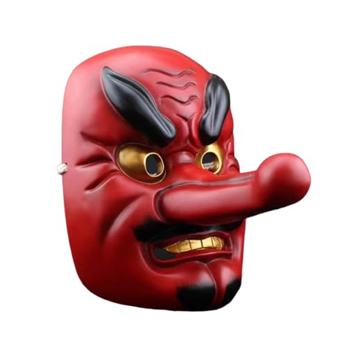 BlocteckToy Halloween Maske, Japanische Tengu-Maske zum Anziehen Cosplay Kostüm Requisiten für Halloween-Partys, Karneval, Cosplays und Kostümpartys von BlocteckToy