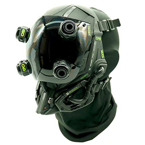 BlocteckToy Halloween Punk Maske, Helm Futuristische Techwear Maske Cosplay Kostüm Requisiten für Halloween-Partys, Karneval, Cosplays und Kostümpartys von BlocteckToy