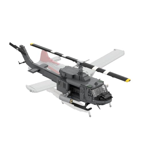 BlocteckToy Hubschrauber Modell Bausteine Set, 824 Teile Bell212 MOC Militärische Helikopter, Klemmbausteine Konstruktionsspielzeug Flugzeug, Kompatibel mit Großen Marken BlocteckToy Hubschrauber Modell Bausteine Set, 824 Teile Bell212 MOC Militärische Helikopter, Klemmbausteine Konstruktionsspielzeug Flugzeug, Kompatibel mit Großen Marken von BlocteckToy