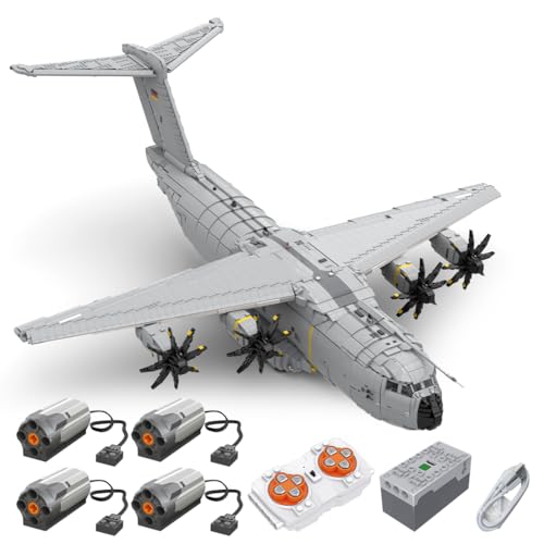 BlocteckToy Klemmbausteine A400M Atlas-Transportflugzeug Modell, 14175 Teile Großes Transportflugzeug Militär Flugzeug Modell Set (Dynamische Version) von BlocteckToy