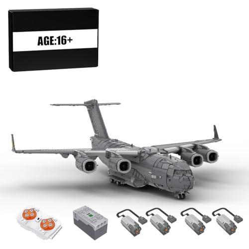 BlocteckToy Klemmbausteine C-17 Globemaster Transportflugzeug Modell, 17313 Teile Großes Transportflugzeug Militär Flugzeug Modell Set (Dynamische Version) von BlocteckToy