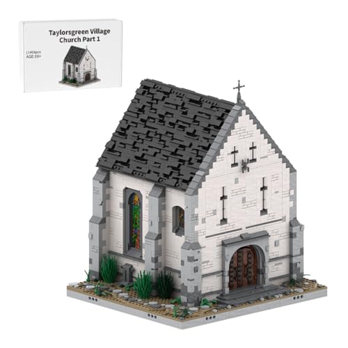 BlocteckToy Klemmbausteine Mittelalterlicher Taylorsgreen Village Kirche Teil 1 Set, 5078 Teile Mittelalterliches Architecture Haus Gebäude Set von BlocteckToy