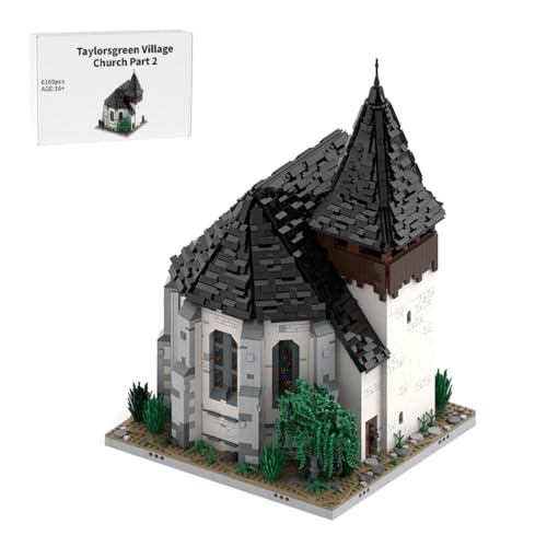 BlocteckToy Klemmbausteine Mittelalterlicher Taylorsgreen Village Kirche Teil 2 Set, 6169 Teile Mittelalterliches Architecture Haus Gebäude Set von BlocteckToy