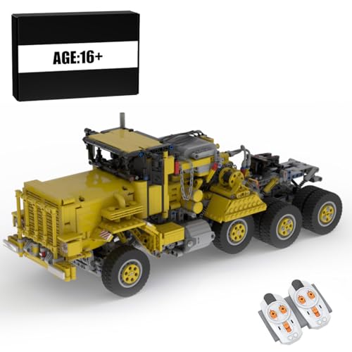 BlocteckToy Klemmbausteine Technik Abschleppwagen, 1811 Teile Federung Schwerlasttransporter Baufahrzeuge Modell für Technikbegeisterte, MOC-40026 von BlocteckToy