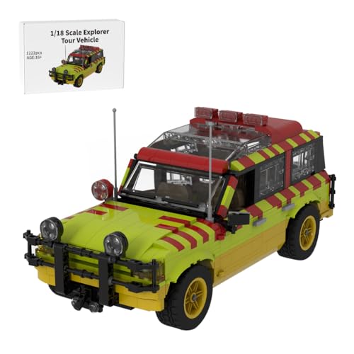 BlocteckToy MOC Klemmbausteine 1/18 Maßstab Explorer Reisefahrzeug Geländewagen Auto-Bausteine- 1222 Teile, MOC-205657 von BlocteckToy