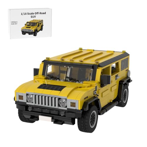 BlocteckToy MOC Klemmbausteine 1/18 Maßstab Geländewagen SUV - 1402 Teile, MOC-204968 von BlocteckToy