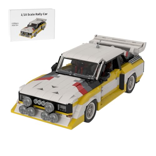 BlocteckToy MOC Klemmbausteine 1/18 Maßstab Rallye-Wagen Auto-Bausteine- 1296 Teile, MOC-165249 von BlocteckToy