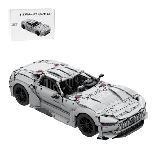 BlocteckToy MOC Klemmbausteine 1/8 Maßstab GT Sportwagen Rennwagen Modell- 2868 Teile von BlocteckToy