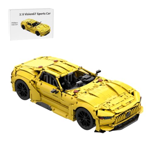 BlocteckToy MOC Klemmbausteine 1/8 Maßstab GT Sportwagen Rennwagen Modell- 2868 Teile von BlocteckToy