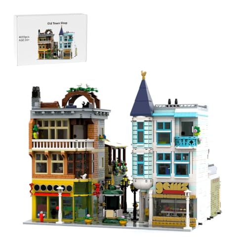 BlocteckToy MOC Klemmbausteine Altstadtladen Modell, 4655 Teile Groß Architecture Straßenszene Haus Modulare Gebäude Set von BlocteckToy