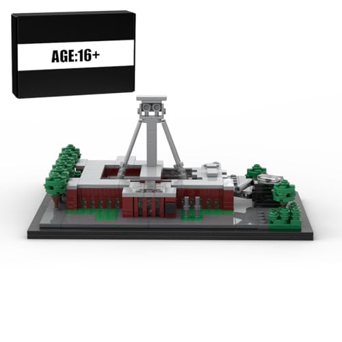 BlocteckToy MOC Klemmbausteine Deutsches Bergbaumuseum Historisch Modell, 588 Teile Groß Architecture Straßenszene Haus Modulare Gebäude Set, MOC-181258 von BlocteckToy