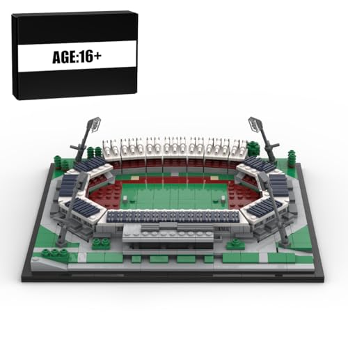 BlocteckToy MOC Klemmbausteine Deutschland Steigerwald-Stadion Modell, 942 Teile Groß Architecture Straßenszene Haus Modulare Gebäude Set, MOC-156618 von BlocteckToy