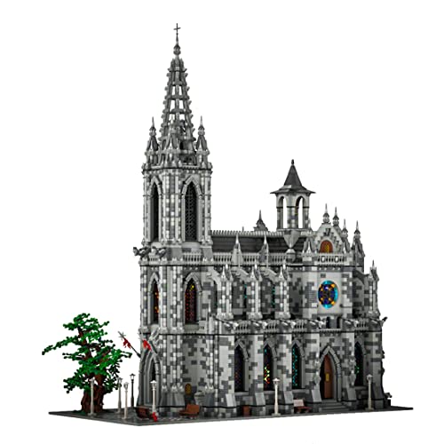 BlocteckToy MOC Klemmbausteine Europäische Kirche Modell, 21974 Teile Groß Architecture Kirchen WeltberüHmtes Gebäude Set, MOC-29962 von BlocteckToy