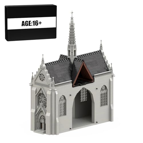 BlocteckToy MOC Klemmbausteine Gotische Kathedrale Modul 2-Kreuz Modell, 5315 Teile Groß Architecture Kirchen WeltberüHmtes Gebäude Set, MOC-165277 von BlocteckToy