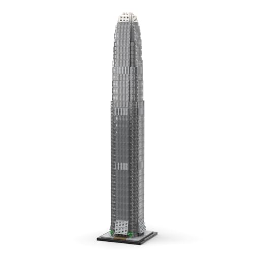 BlocteckToy MOC Klemmbausteine Internationales Finanzzentrum Hongkong Modell, 2044 Teile 1/800 Groß Architecture Turm WeltberüHmtes Gebäude Set, MOC-153369 von BlocteckToy
