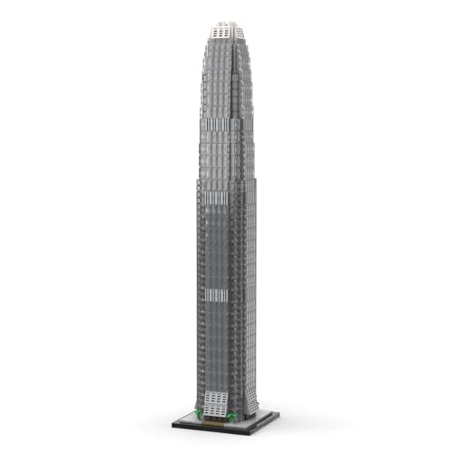 BlocteckToy MOC Klemmbausteine Internationales Finanzzentrum Hongkong Modell, 2044 Teile 1/800 Groß Architecture Turm WeltberüHmtes Gebäude Set, MOC-153369 von BlocteckToy