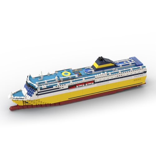 BlocteckToy MOC Klemmbausteine Kreuzfahrtschiff Modell, 1994 Teile 1/325 Pascal Lota Kreuzfahrtschiff Groß Schiff Konstruktionsspielzeug Set, Kompatibel mit 10294 von BlocteckToy