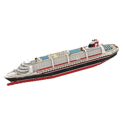 BlocteckToy MOC Klemmbausteine Kreuzfahrtschiff Modell, 4380 Teile 1/400 Modernes Kreuzfahrtschiff Groß Schiff Konstruktionsspielzeug Set von BlocteckToy