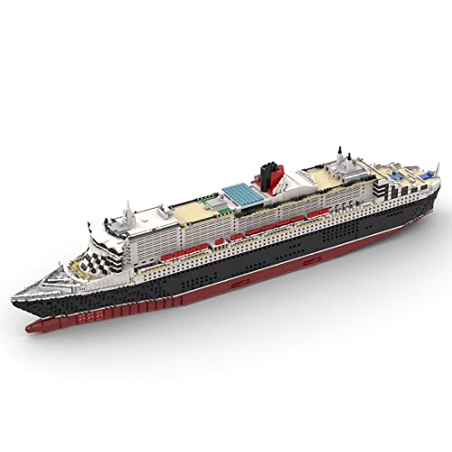 BlocteckToy MOC Klemmbausteine Kreuzfahrtschiff Modell, 5910 Teile 1/375 Modernes Kreuzfahrtschiff Groß Schiff Konstruktionsspielzeug Set von BlocteckToy