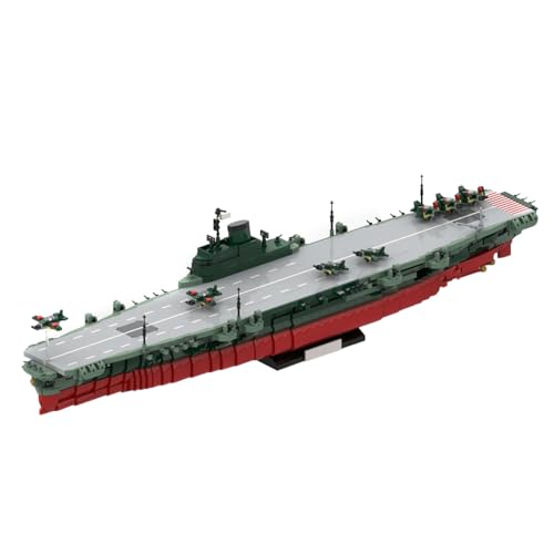 BlocteckToy MOC Klemmbausteine Kriegsschiff Modell, 3701 Teile Flugzeugträger Shinano WW2 Militär Technik Groß Schiff Set von BlocteckToy