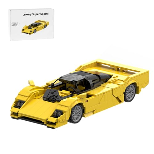 BlocteckToy MOC Klemmbausteine Luxuriöser Supersportwagen Rennwagen Modell- 1213 Teile, MOC-189494 von BlocteckToy