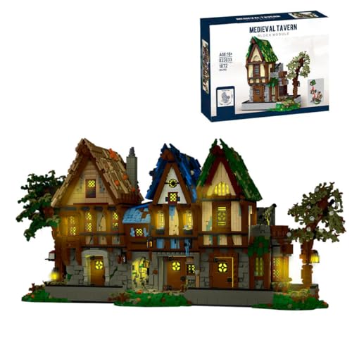 BlocteckToy MOC Klemmbausteine Mittelalterliche Haus 3 in 1 Modell, 5958 Teile Mittelalterliches Haus Gebäude Set, MOC-117629 von BlocteckToy