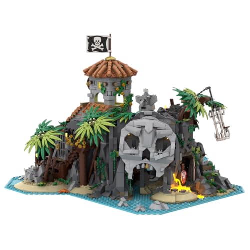 BlocteckToy MOC Klemmbausteine Mittelalterliche Schatzinsel - Piraten der Barracuda-Bucht Set, MOC-138516 (3123 Teile) von BlocteckToy