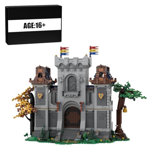 BlocteckToy MOC Klemmbausteine Mittelalterliches Burgabenteuer - Burgtor Modell, 1907 Teile Groß Architecture Burg Gebäude Set, MOC-175211 von BlocteckToy