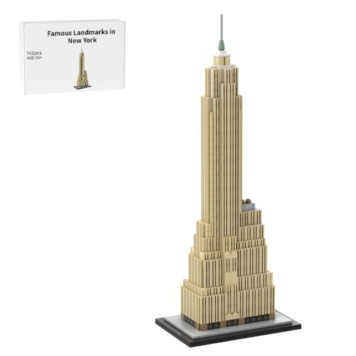 BlocteckToy MOC Klemmbausteine NYC 70 Pine Street Wolkenkratzer Modell, 742 Teile 1/800 Maßstab Groß Architecture Turm WeltberüHmtes Gebäude Set, MOC-149818 von BlocteckToy