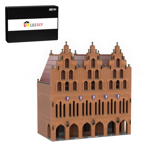 BlocteckToy MOC Klemmbausteine Northern German Steinbrück Rathaus Modell, 5001 Teile Architecture Haus Modulare Gebäude Set von BlocteckToy