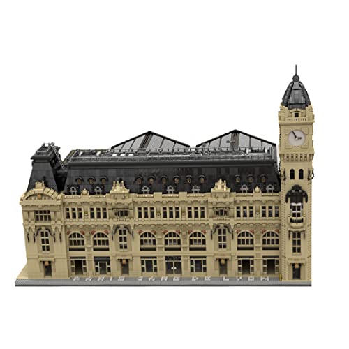 BlocteckToy MOC Klemmbausteine Pariser Bahnhof Modell, 44756 Teile Groß Architecture Haus Straßenszene WeltberüHmtes Gebäude Set von BlocteckToy