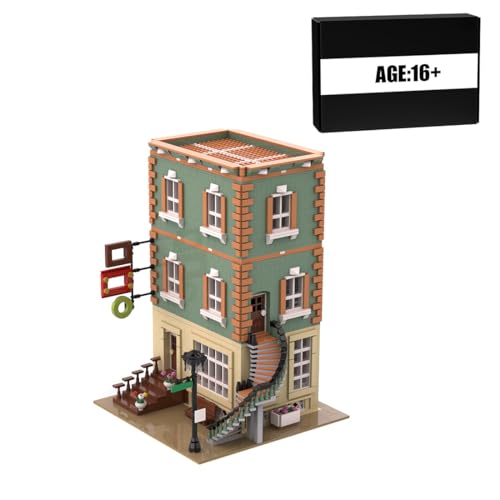 BlocteckToy MOC Klemmbausteine Rahmengeschäft Modell, 3636 Teile Groß Architecture Straßenszene Haus Modulare Gebäude Set, MOC-193281 von BlocteckToy