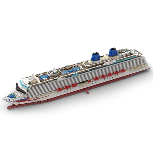 BlocteckToy MOC Klemmbausteine Schiff Modell, 3586 Teile 1/400 MS Britannia Militär Technik Groß Schiff Konstruktionsspielzeug Set, Kompatibel mit 10294-bru_bri_mocs, MOC-65198 von BlocteckToy