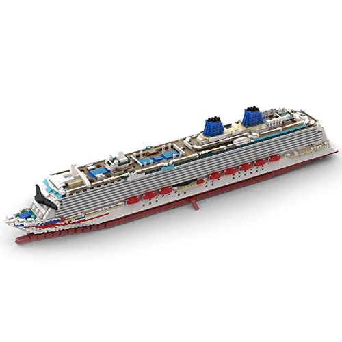 BlocteckToy MOC Klemmbausteine Schiff Modell, 3586 Teile 1/400 MS Britannia Militär Technik Groß Schiff Set Kompatibel mit 10294-bru_bri_mocs, MOC-65198 von BlocteckToy